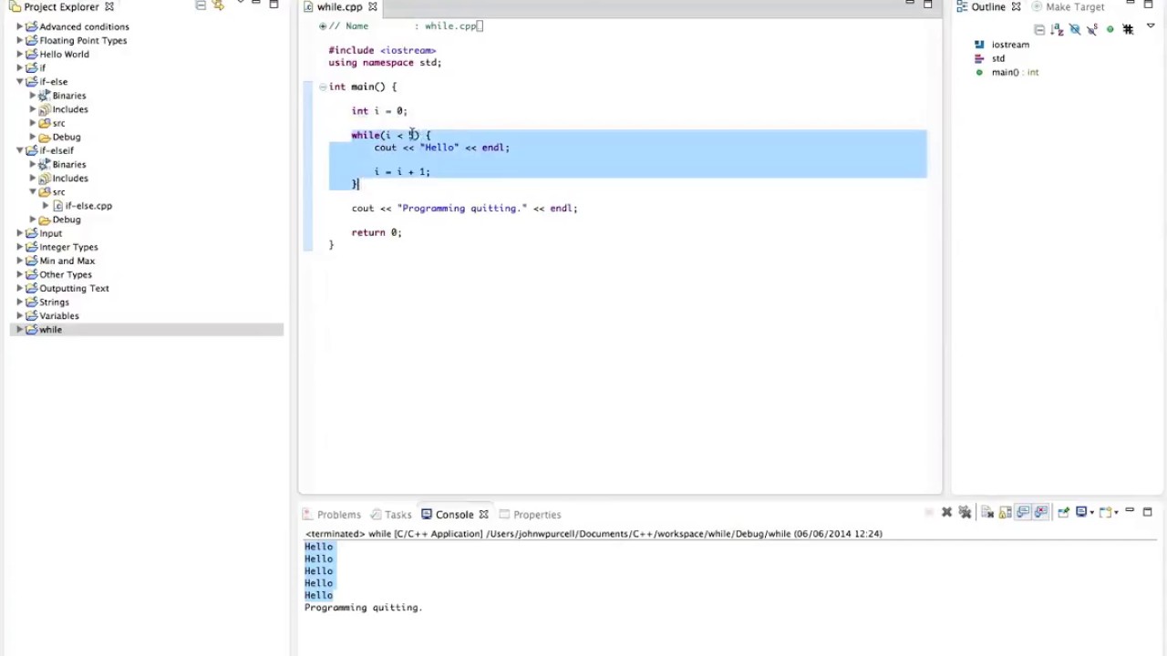 C++Tutorial for Beginners 16 While Loops - YouTube