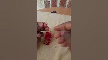 Beaded red stud #beadedearrings