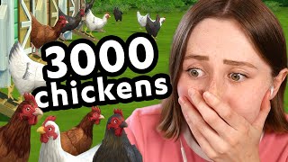 i broke the sims by placing 3000 chickens