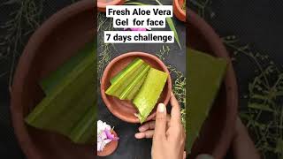 Fresh Aloe Vera Gel on face | 7 days challenge #shorts screenshot 4