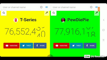 T Series vs  PewDiePie live subscriber count