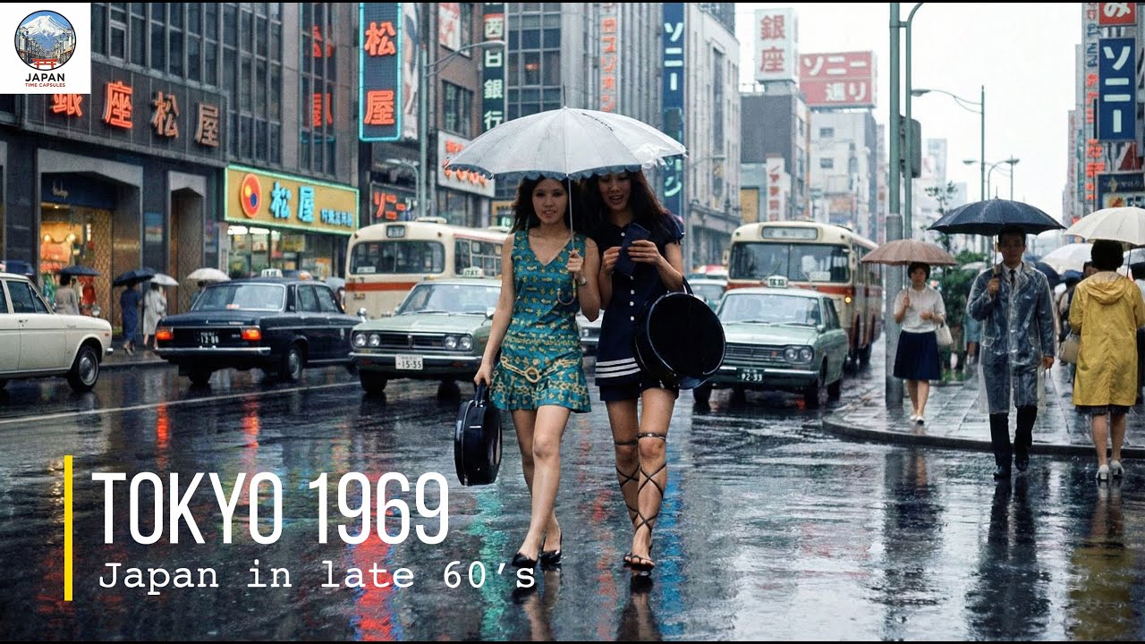 [Tokyo 1969] | Street Life Through Time | Japan In Late 60's| AI Reconstruction