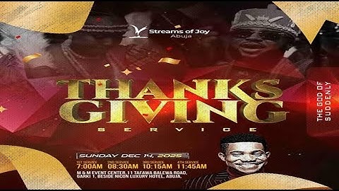 THANKSGIVING SERVICE || SUNDAY || 14TH DECEMBER 2025