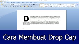 Cara Mudah Membuat Dokumen Drop Cap di Microsoft Word - Jendela Tutorial