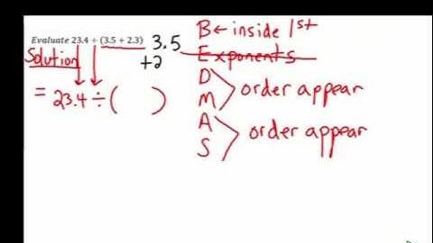 Order of Operations with Decimals Brackets