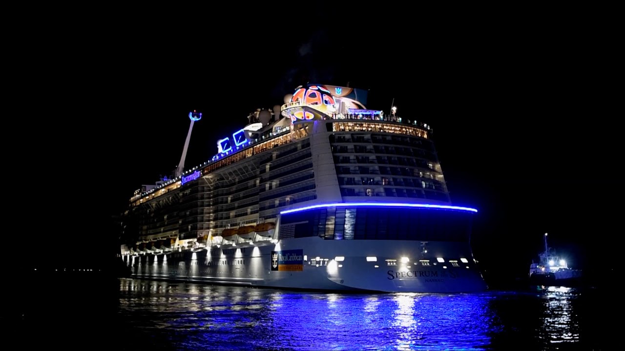 Royal Caribbean Spectrum Of The Seas Night Departure From Singapore