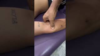 Tennis elbow massage trick