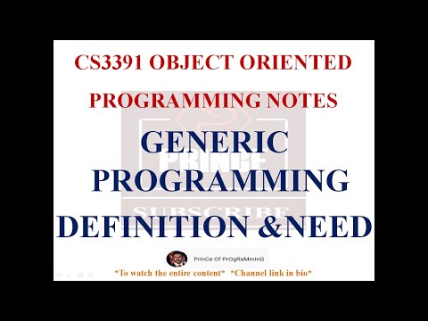 GENERIC PROGRAMMING IN JAVA NOTES | CS3391 OBJECT ORIENTED PROGRAMMING NOTES | 2021 REGULATION CSE