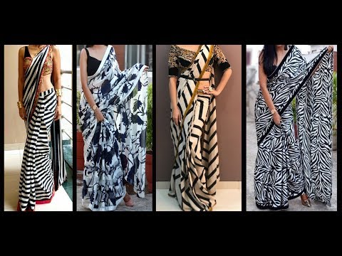 black-&-white-beautiful-saree-collection-||-designer-saree-2019-||-saree-designs