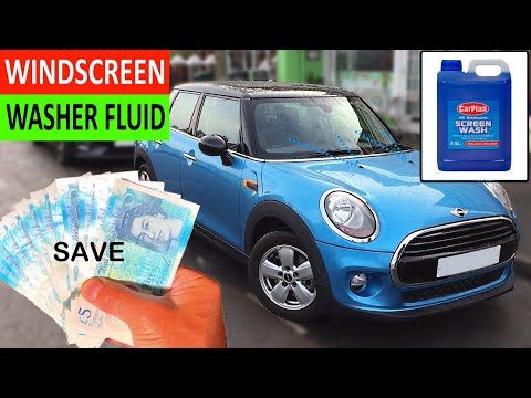 Mini Cooper Screenwash Location and How to top up Screenwash on Mini Cooper