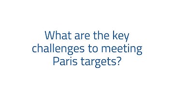 What are the key challenges to meeting Paris targets?