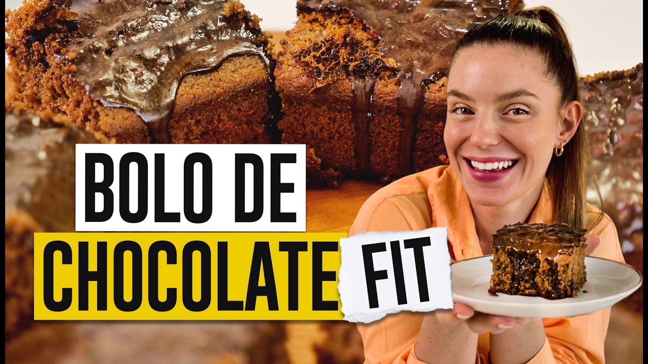 BOLO DE CHOCOLATE FIT COM COBERTURA DE CHOCOLATE | MELHOR RECEITA SEM AÇÚCAR