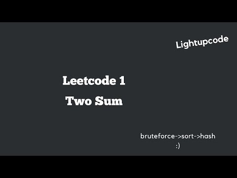Leetcode 1: Two sum ---- Python