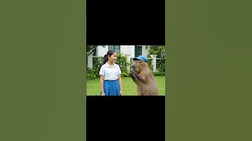 Capy được chị khao ăn bỏng ngô siêu ngon #ongbavaboss #cute #capybara #giaitri