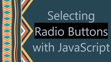 Selecting Radio Buttons with JavaScript