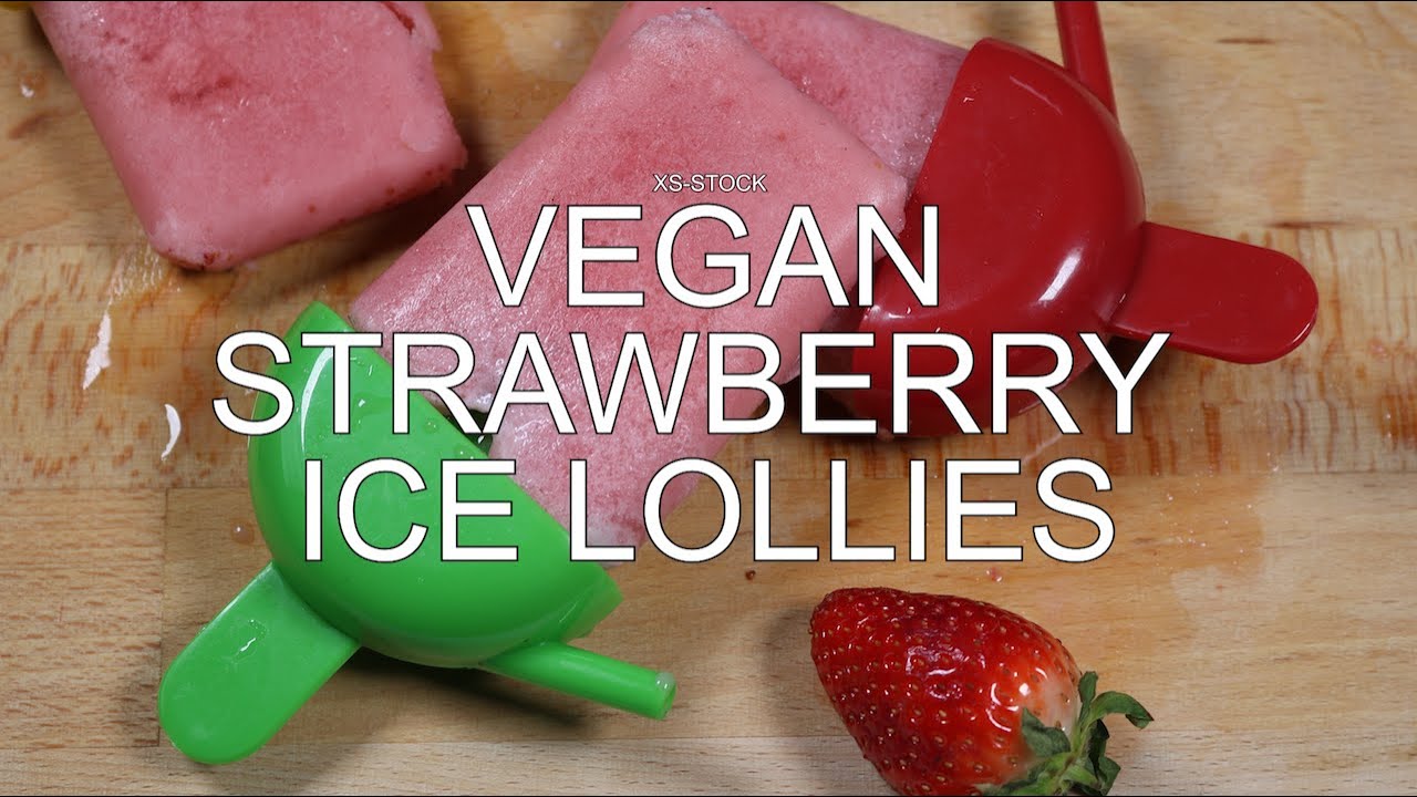 How to Make Easy Vegan Strawberry & Coconut Ice Lollies YouTube