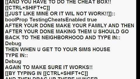 sims 2 boolProp testingCheatsEnabled true help!