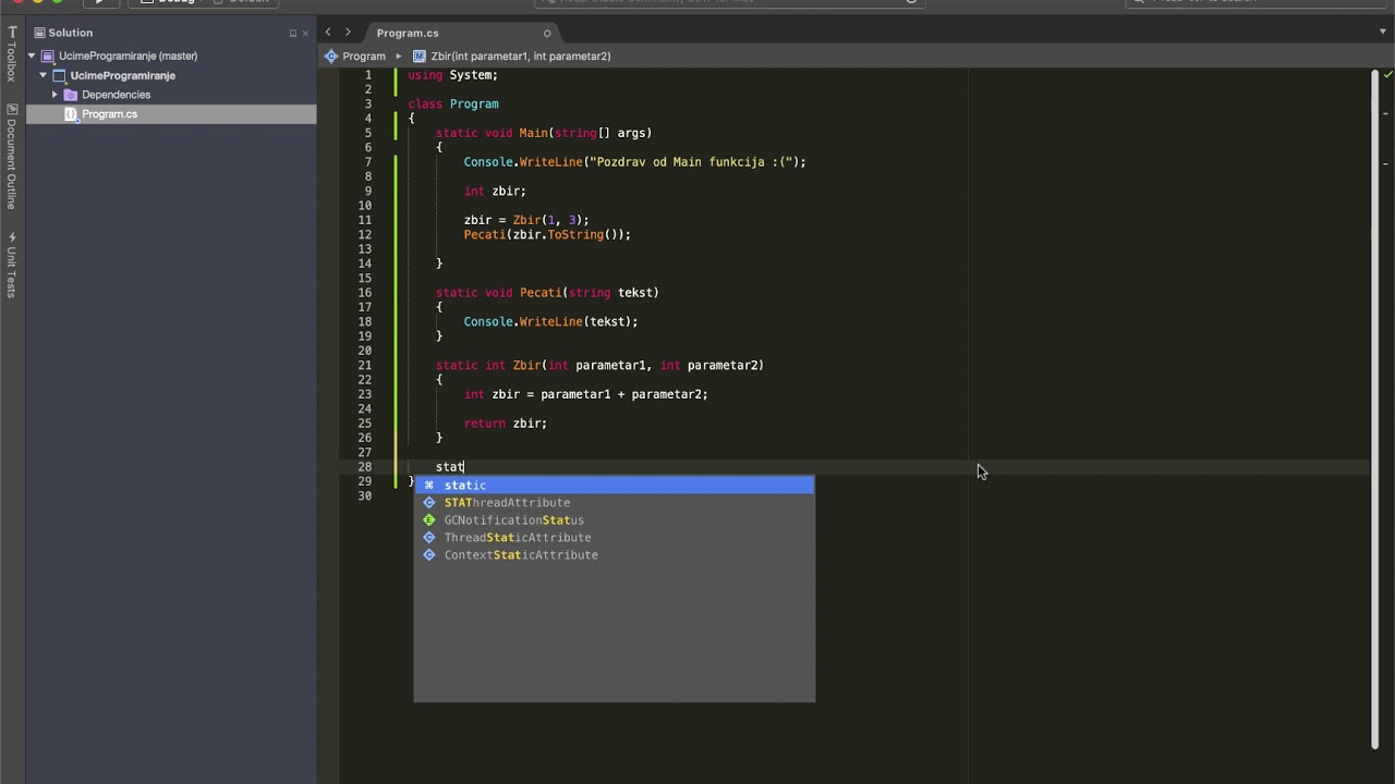 C# - Туторијал 15 [функции] - YouTube