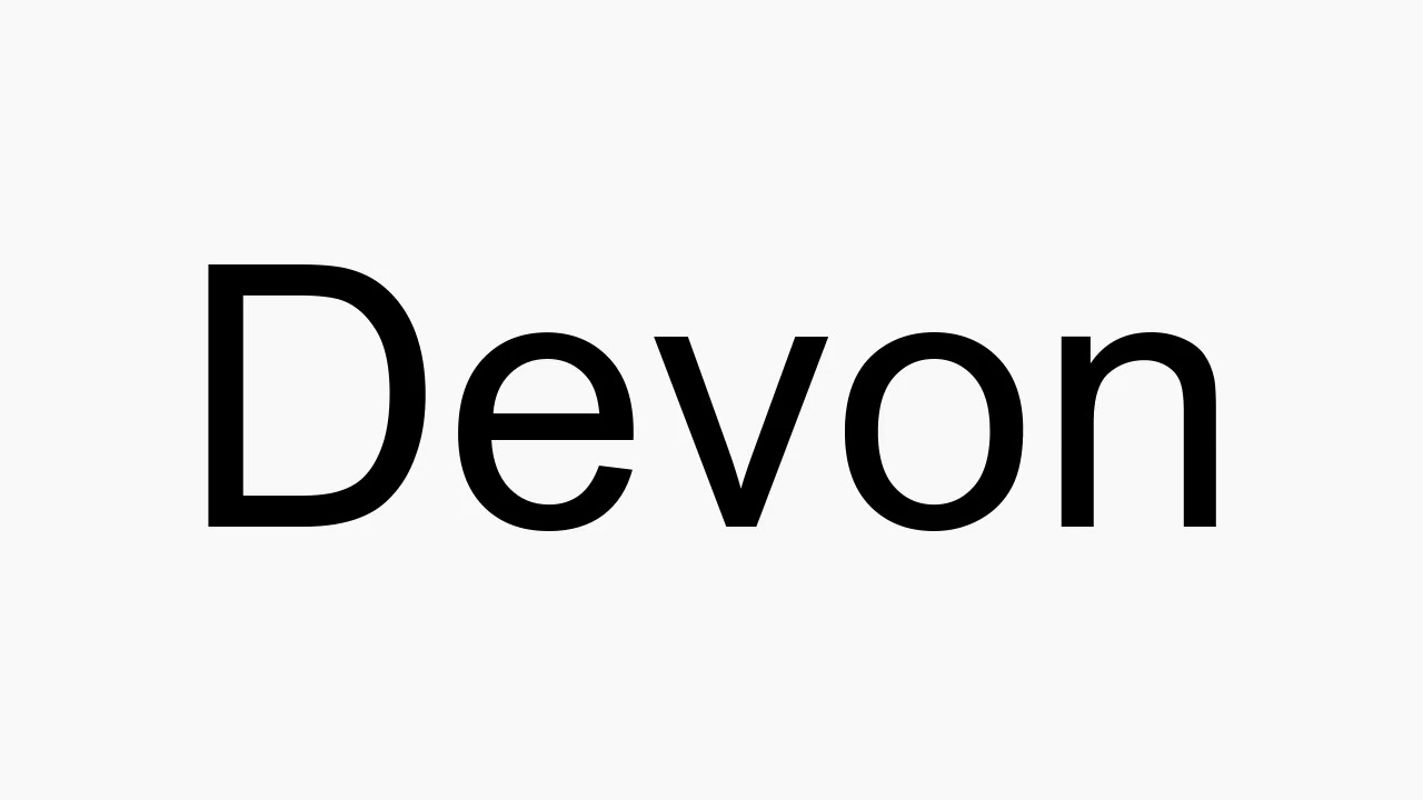 How To Pronounce Devon YouTube