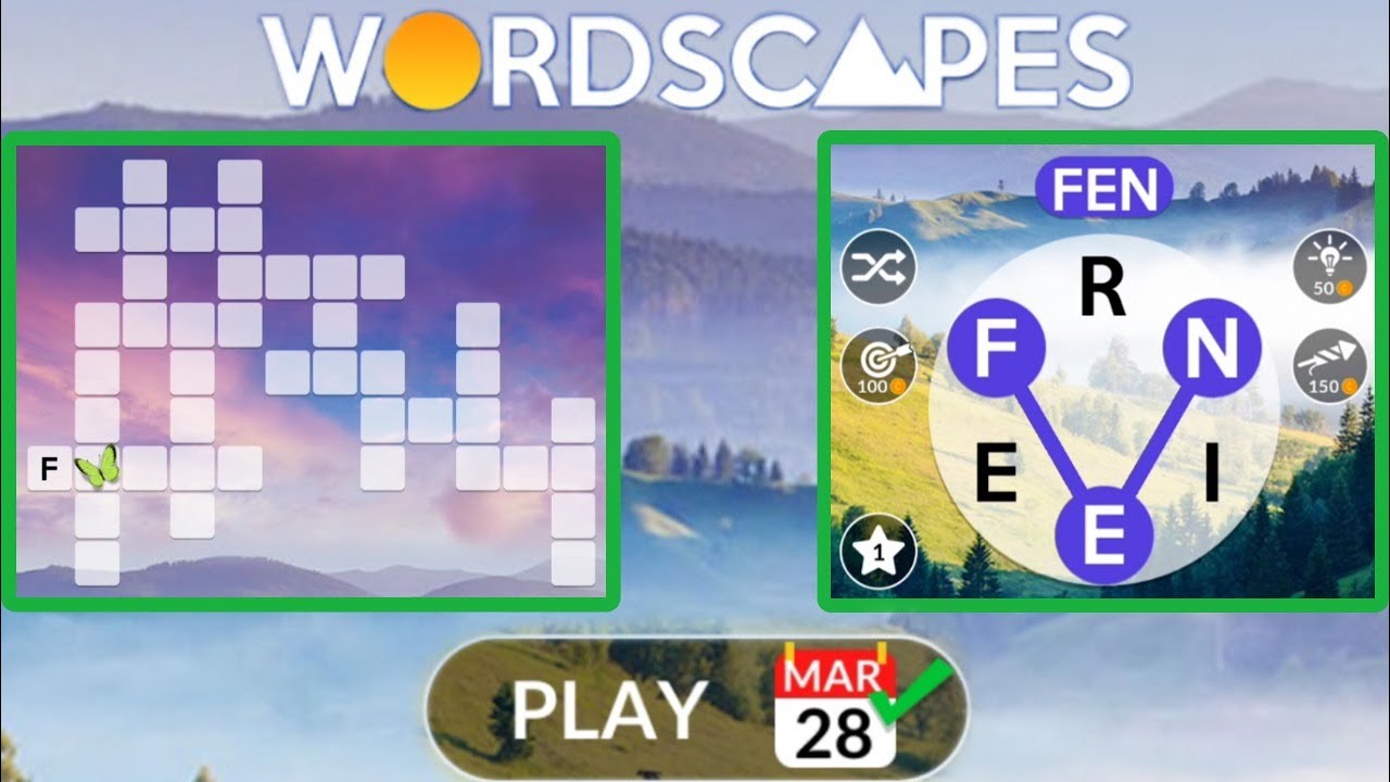 Wordscapes Daily Puzzle March 28, 2023 YouTube