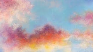 How to Paint Colorful Clouds Acrylic Painting LIVE Tutorial - Beginner Basics Series