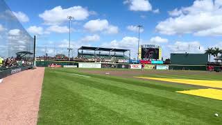 Pregame at LECOM Park in Bradenton, Fla.