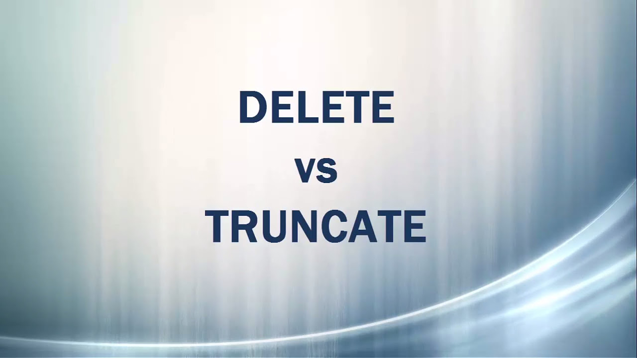 truncate table sql  2022 New  Delete vs Truncate - similarities and differences in SQL Server (DML, DDL)