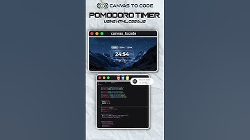 Build a Pomodoro Timer App with HTML, CSS & JavaScript | Canvas to Code #htmlcssjs #shorts