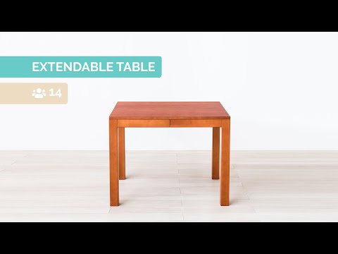 Extendable modern table