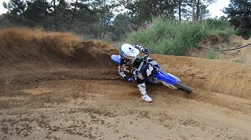 Extreme motocross in Santa Coloma de Farners, Spain, on Yamaha YZ-250