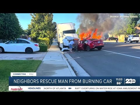 Neighbors rescue man