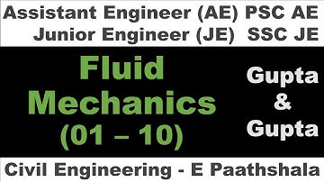 Fluid Mechanics (01–10) | Gupta and Gupta Civil Engg | SSCJE | PSC AE |