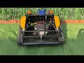 remote robust slope mower with tow hitch, industrial remote control, timer, scale