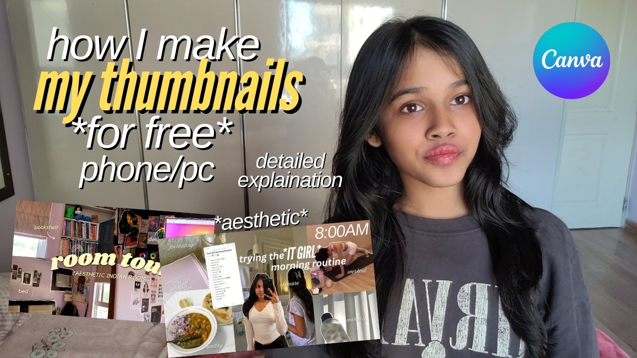 How to make AESTHETIC thumbnails *FOR FREE* phone/pc - YouTube