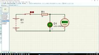 LED blinking 1st project on proteus