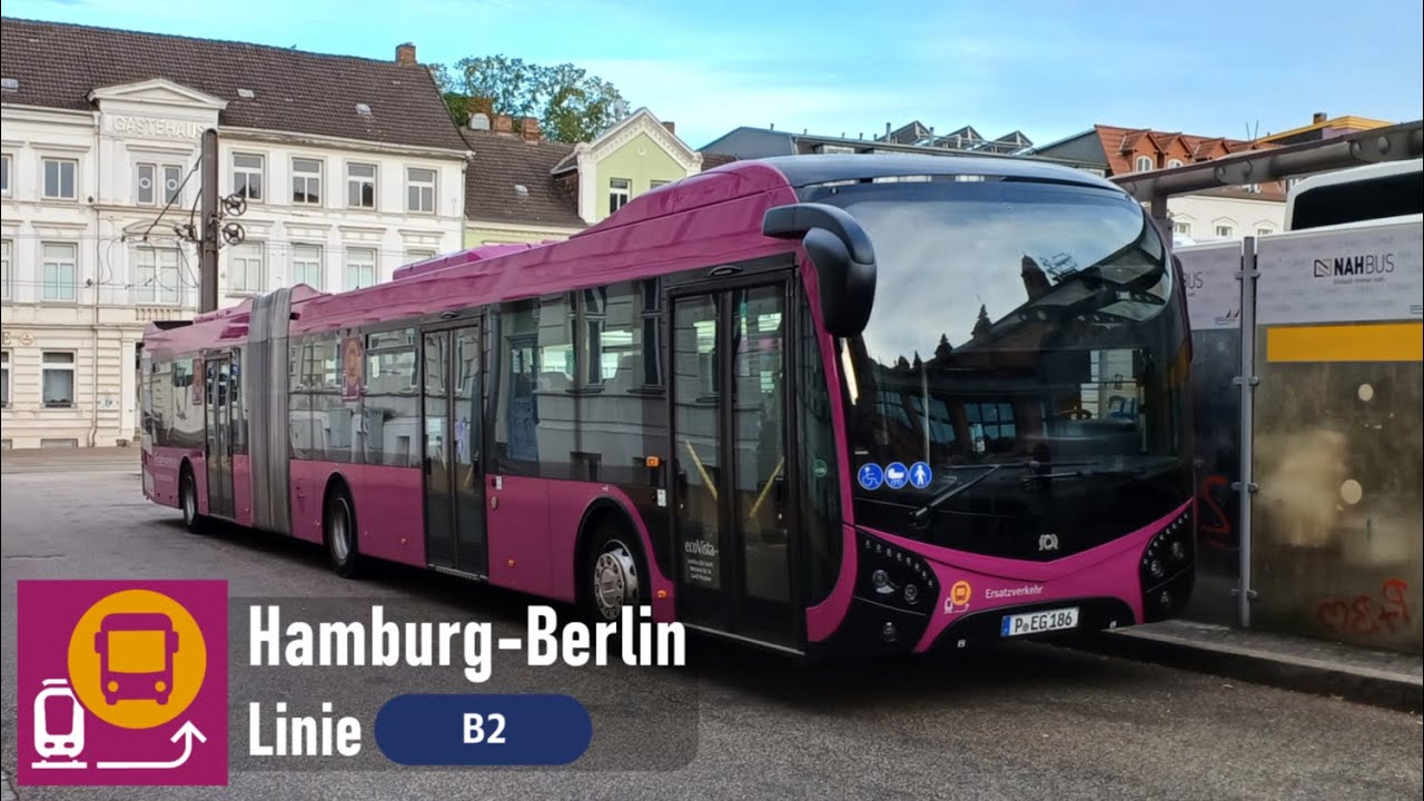 SEV Hamburg–Berlin | Linie B2: Schwerin Hbf - Hamburg-Bergedorf Bf | SOR NS18 (ecoVista)