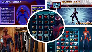 Suit Selection Screen Evolution In Spider-Man Games