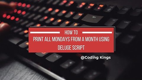 How to Get All Mondays from a Date Range in Deluge Script #zohotutorial #zoholatestprogramming