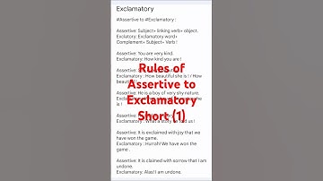 Assertive to Exclamatory (1)