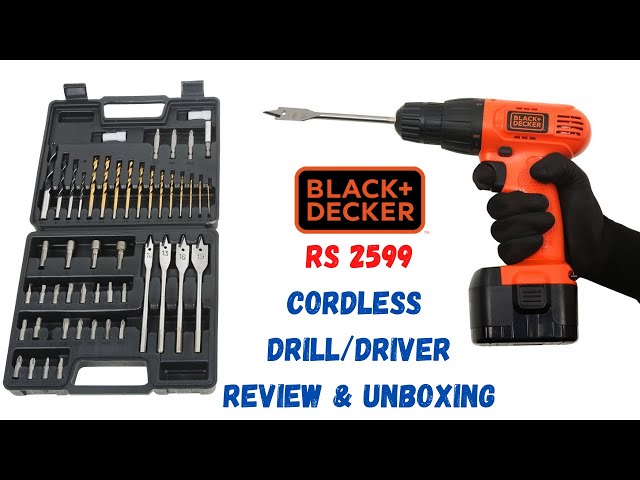 Black & Decker Cordless Drill/Driver 12 Volt With 50 Accessories Kit