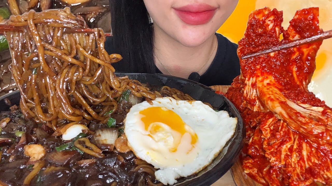 짜장면에 실비김치 먹방🔥 맛있어서 다음날 또 먹었어요 😂