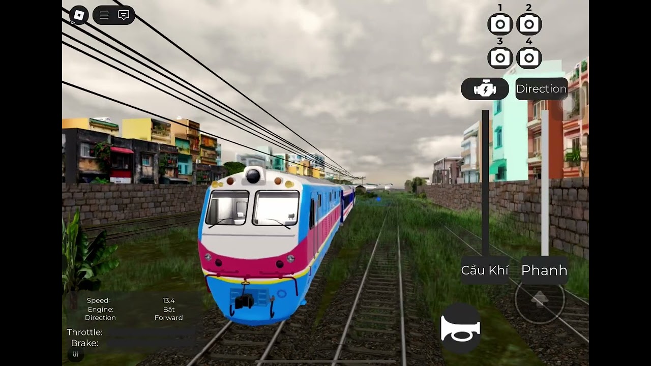 Tàu SE6 rời Ga Sài Gòn và đi ngang qua gác chắn ở gần Ga Sài Gòn,game của IGS @misuterighxts