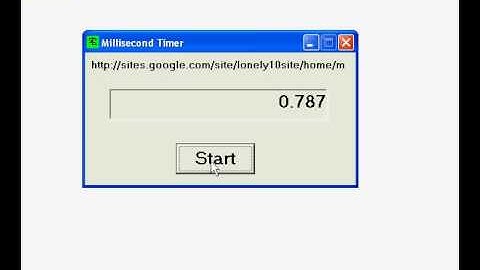 Millisecond Timer