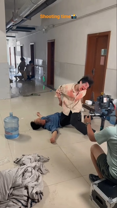 Behind the scene of making zombie movie🎬🎥 #shoot #behindthescenes #zombie #movie #shortsfeed #shorts