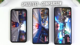 iPhone XR vs Samsung A72 vs Samsung A52 | Video test Display, Speedtest, Comparison