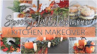 2021 FALL DECORATE WITH ME | SPOOKY FARMHOUSE KITCHEN | Easy Decorating Ideas