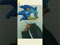 How to pixel sonic drawing  speed pixel draw