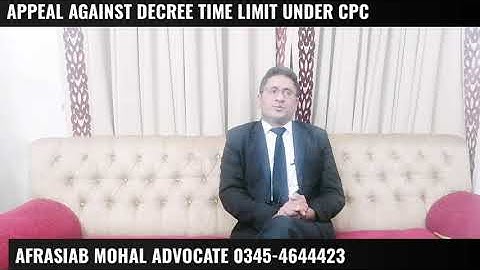 Appeal Against original Decree | First appeal | Time Limit | period |Civil Procedure Code | CPC 96