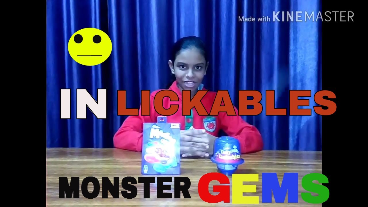 Trying out Cadbury Monster gems and In lickables.