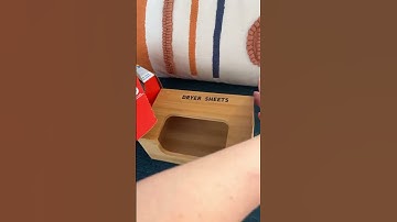 Keep your dryer sheets and fabric softener organized with our sleek drying sheet organizer.